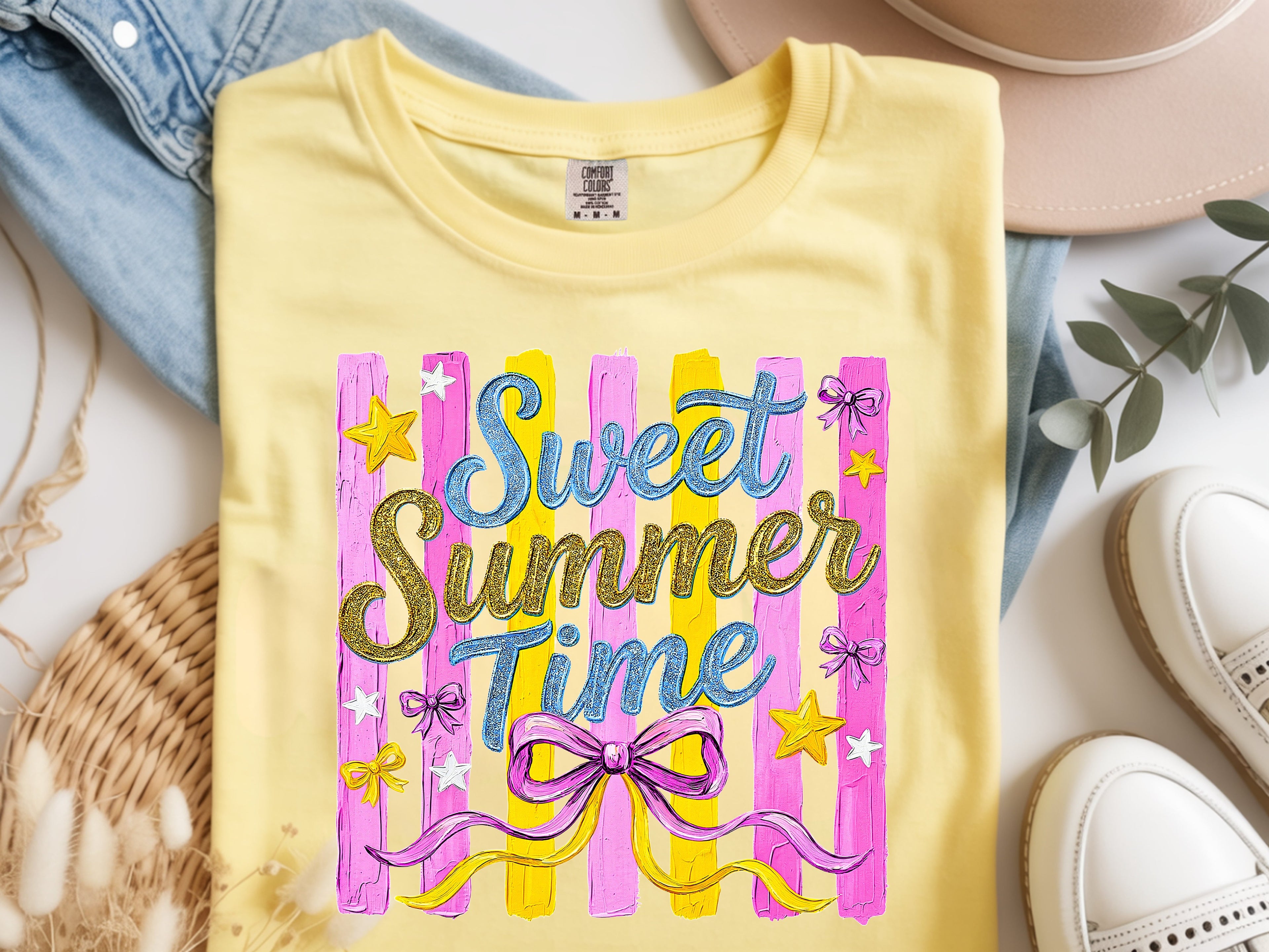 Glitter Effect Sweet Summer Time DTF