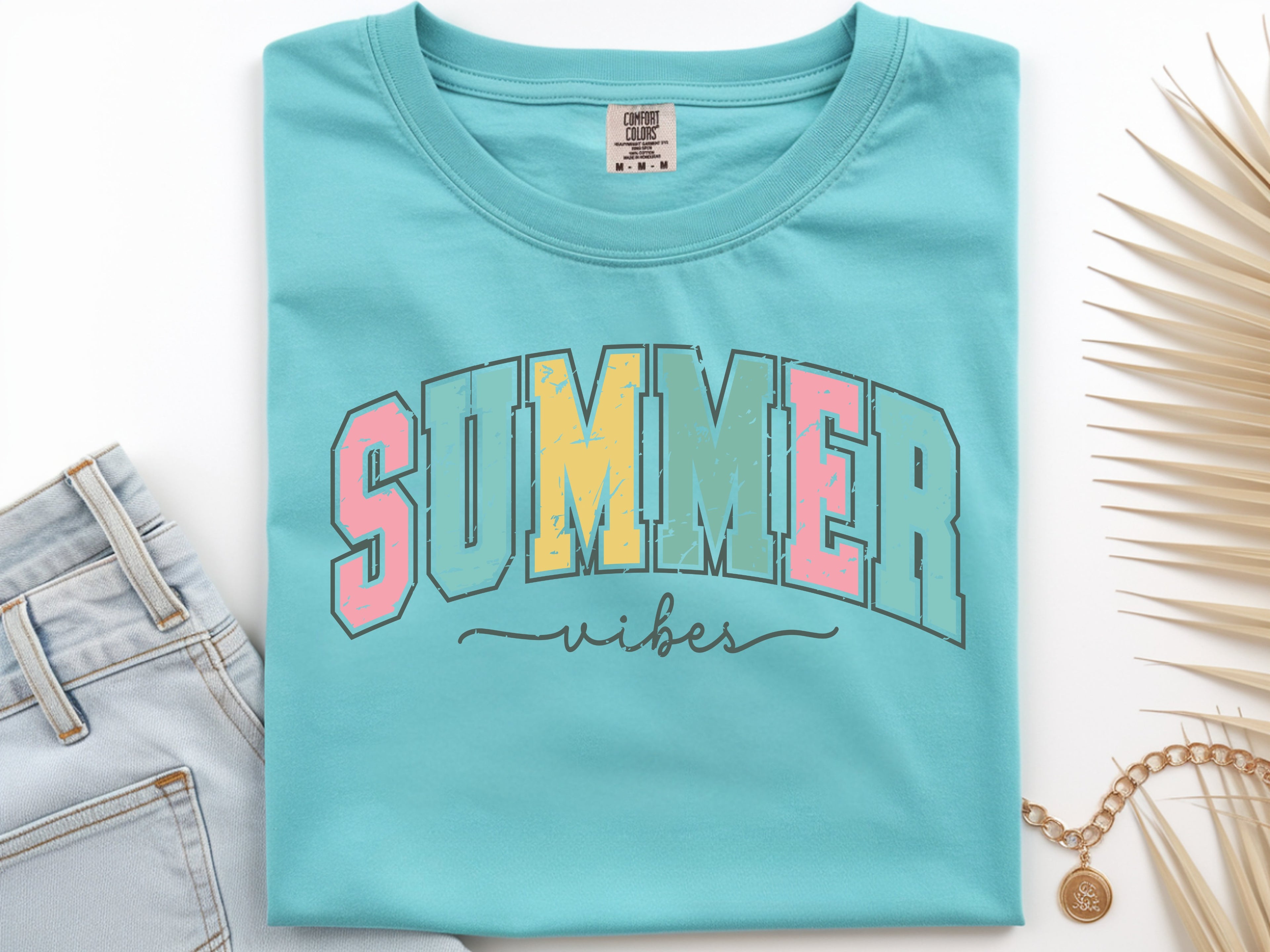 Summer Vibes Varsity DTF Transfer
