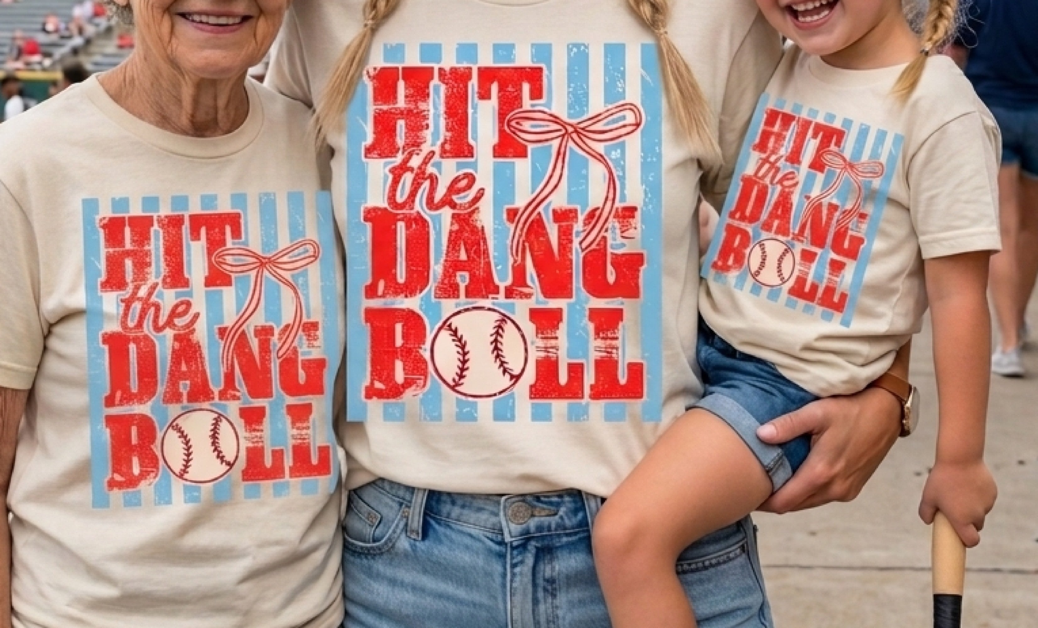 Hit The Dang Ball DTF Transfer for Baseball Mom & Spirit Wear.