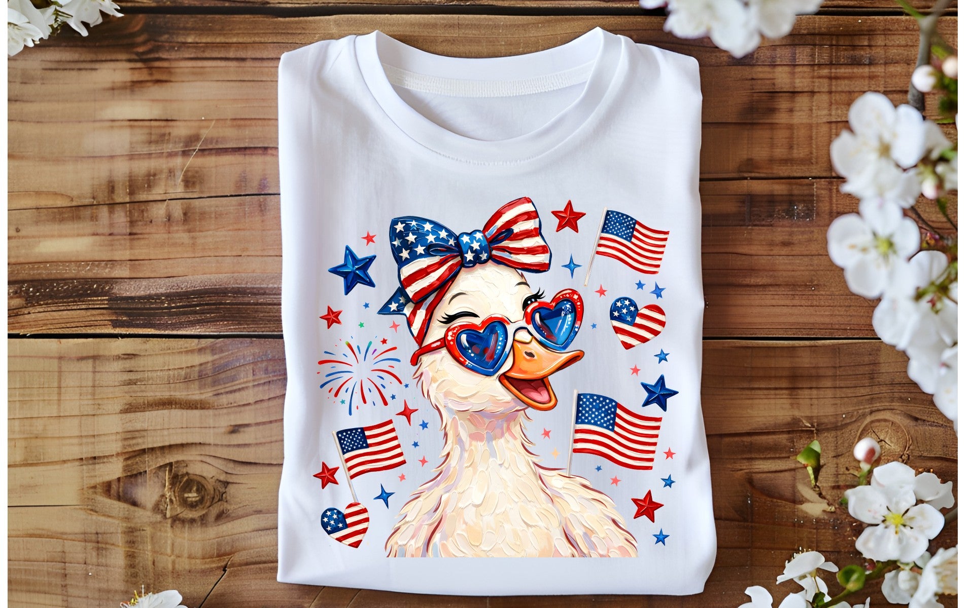 Patriotic American Goose DTF Transfer
